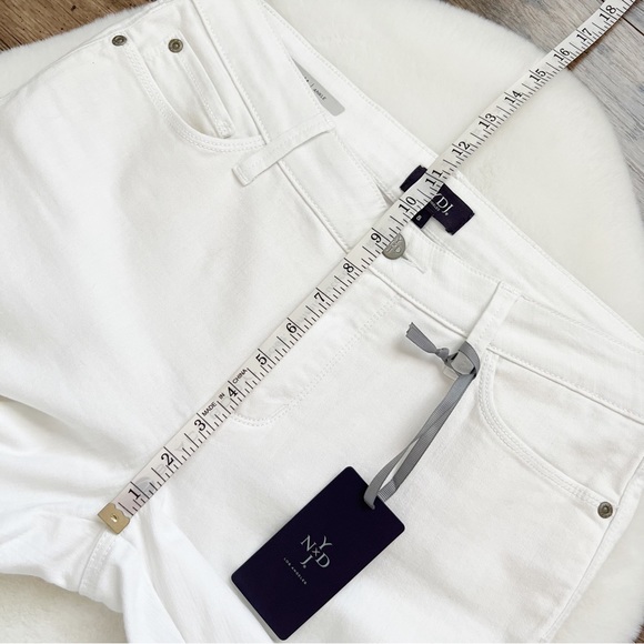 NYDJ Alina Ankle White Crop Floral Lift Tuck Capri Denim Jeans 8 - Picture 11 of 17